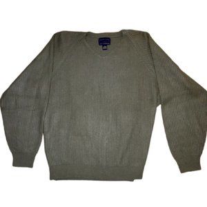 Davis & Squire Sweater Cashmere Gray V Neck XL